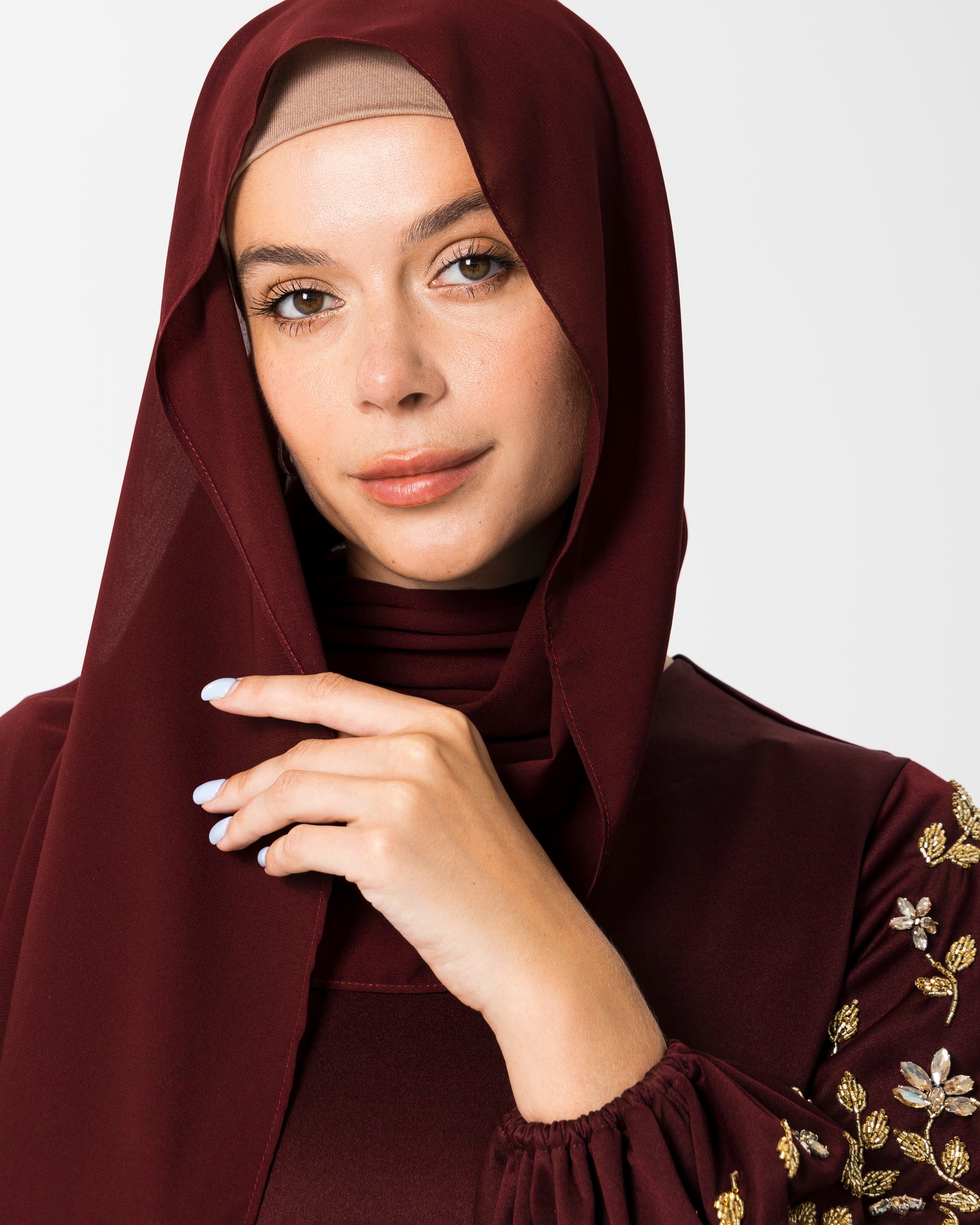 Maroon Chiffon Hijab